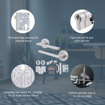 Euroda Satin Chrome Lever on Rose Fire Door Handle Pack - Euro Lock & Thumbturn Cylinder - FD30/60 - tradefit - 3