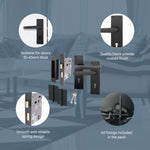Straight Pattern Black Door Handle Pack - 80mm Sashlock - tradefit - 4