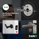 Aurora Antique Brass Lever on Rose Door Handle Kit - Medium Duty FD30/60 - 80mm Euro Sashlock and Thumbturn Cylinder - Keyed to Differ - tradefit - 3