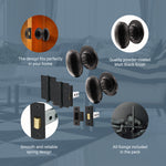 Tudor Black Iron Oval Mortice/Rim Door Knob Kit - 76mm Latch - 76mm Hinges - tradefit - 4