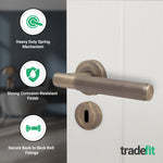 Aurora Antique Brass Lever on Rose Door Handle Kit - Sashlock - tradefit - 2