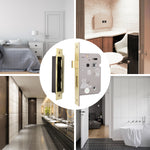 Mortice Fire Rated Bathroom Lock - 64mm Case Size - 44mm Backset - Satin Brass - tradefit - 2