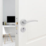 Euroda - Plus Satin Chrome Lever on Rose Fire Door Handle Pack - Euro Lock & Thumbturn Cylinder - tradefit - 6