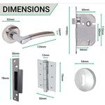 Bosa Duo Style Polished Chrome/Satin Nickel Lever on Rose Door Handle Pack - BS3621 5 Lever Sashlock - tradefit - 3