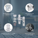 Euroda - Plus Satin Chrome Fire Door Handle Pack - Euro Lock & Thumbturn Cylinder - tradefit - 3