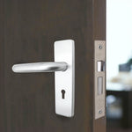 Round Bar 19mm Safety Return To Door Lever Lock Pack - 175 x 44mm - 66mm Lock x 75mm Hinges - Satin Stainless - tradefit - 6