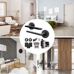 Euroda Black Lever on Rose Fire Door Handle Pack - Euro Lock & Thumbturn Cylinder - FD30/60 - tradefit - 7