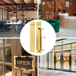 Architectural Pull Handle On Plate & Push Plate Kit - 475 x 75mm - PVD Polished Brass - tradefit - 6