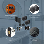 Beehive Black Mortice Door Knob Kit - 76mm Bathroom Deadbolt - tradefit - 5