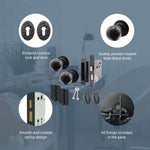 Tudor Black Iron Mortice/Rim Door Knob Kit - 80mm Sashlock - tradefit - 4