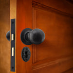 Tudor Black Iron Mortice/Rim Door Knob Kit - 80mm Sashlock - tradefit - 5