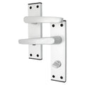Aluminium Council Lever Bathroom Set - 150 x 40mm - Satin Aluminium