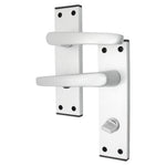 Aluminium Council Lever Bathroom Set - 150 x 40mm - Satin Aluminium - tradefit - 1
