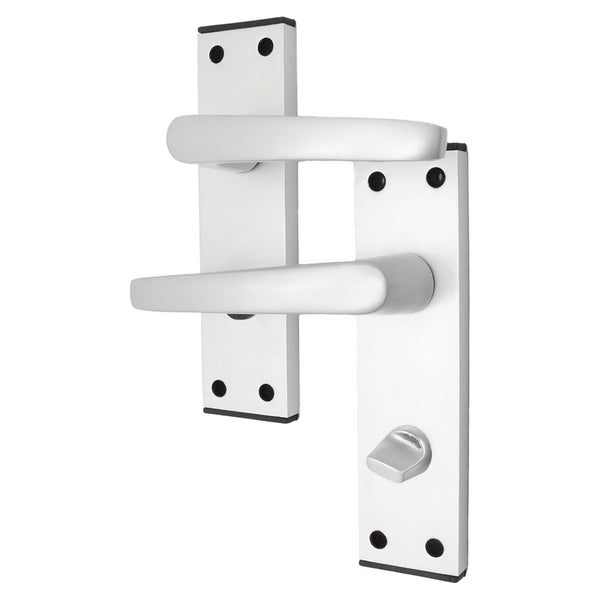 Aluminium Council Lever Bathroom Set - 150 x 40mm - Satin Aluminium - tradefit - Featured Image