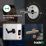 Flores Antique Brass Lever on Rose Door Handle Kit - Medium Duty FD30/60 - 80mm Euro Sashlock and Thumbturn Cylinder - Master Keyed - tradefit - 3