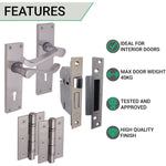 Victorian Scroll Satin Chrome Lever Door Handle Pack - BS3621 5 Lever Lock - tradefit - 3