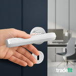 Moreno Polished Chrome Lever on Rose Door Handle Kit - Sashlock - tradefit - 6