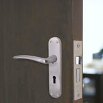 Satin Lever on Backplate 5 Lever Lock Kit / Pack Zeno Design - 66mm Lock - 76mm Hinges - Satin Chrome - tradefit - 6