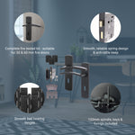 Euroda - Plus Black Fire Door Handle Pack - Sash Lock - FD30/60 - tradefit - 3