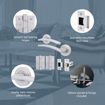 Euroda - Plus Satin Chrome Lever on Rose Door Handle Pack - Latch - tradefit - 3