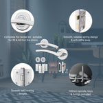 Euroda - Plus Polished Chrome Lever on Rose Fire Door Handle Pack - 3 Lever Lock - FD30/60 - tradefit - 3