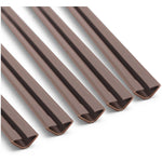 Batwing Flap Weather Seal 2100mm Self Adhesive - Pack of 5 - Brown - tradefit - 1