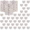 Case 40 Packs of 3 Fire Door Hinges 4" Stainless Steel Grade 13  Radius Corner - 102x76x3mm