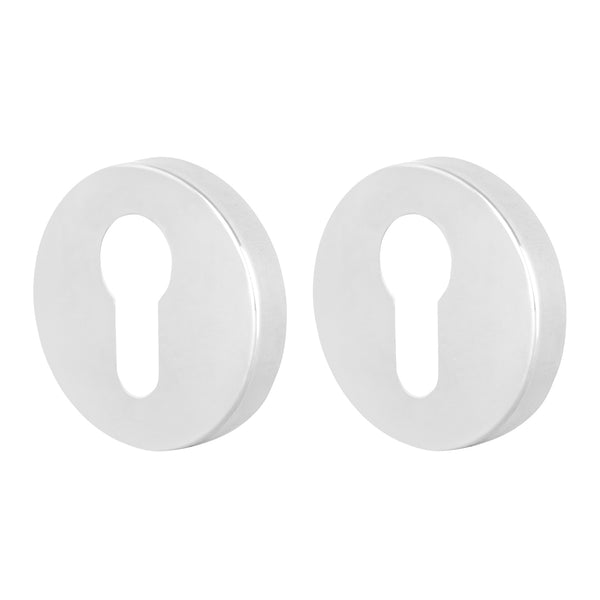 Euro Profile Keyhole Escutcheon - Polished Chrome - Pair - tradefit - Featured Image