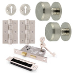 Temara Satin Nickel Mortice Door Knob Kit - 80mm Sashlock - tradefit - 1