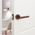 3 inch/76mm Tubular Latch Bolt Through - 57mm Backset - Bronze - tradefit