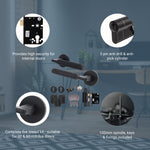 Mode - Grip Black Lever on Rose Fire Door Handle Pack - Euro Lock & Thumbturn Cylinder - FD30/60 - tradefit - 3