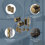 Beehive Antique Brass Mortice Door Knob Kit - 80mm Bathroom Lock - tradefit - 4