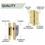 Victorian Scroll Polished Brass Lever Door Handle Pack - BS3621 5 Lever Lock - tradefit - 5