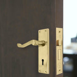Victorian Scroll Polished Brass Lever Door Handle Pack - BS3621 5 Lever Lock - tradefit - 6