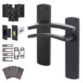 Euroda-Plus Black Fire Door Handle Pack - Latch