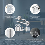 Euroda Polished Chrome Lever on Rose Door Handle Pack - Euro Lock & Thumbturn Cylinder - tradefit - 3