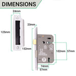 Nador Polished Chrome Mortice Door Knob Kit - 80mm Sashlock - tradefit - 5
