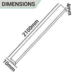Intumescent Seal Strip - Fire Only - 10x4x2100mm - Black - Pack of 50 - tradefit - 4