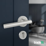 Olbia Euro Profile Keyhole Escutcheon - Satin Nickel - Pair - tradefit - 4