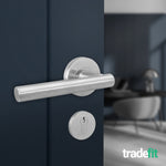 Olbia Euro Profile Keyhole Escutcheon - Satin Nickel - Pair - tradefit - 4