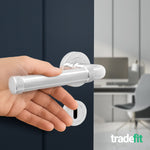 Santana Polished Chrome Lever on Rose Door Handle Kit - Medium Duty FD30/60 - 80mm Sashlock - tradefit - 6