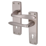 Sassari Satin Nickel Lever Door Handle Pack - BS3621 5 Lever Sashlock - tradefit - 2