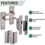 Sassari Satin Nickel Lever Door Handle Pack - BS3621 5 Lever Sashlock - tradefit - 3