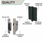 Dinis Knurled Matt Black Lever on Rose Door Handle Pack - BS3621 5 Lever Sashlock - tradefit - 4