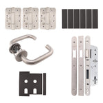 Fire Door Kit - Latch Kit - Severe Duty - Satin Stainless Steel - tradefit - 1