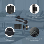 Mode - Grip Black Lever on Rose Door Handle Pack - Latch - tradefit - 3