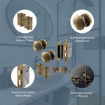 Victorian Antique Brass Mortice Door Knob Kit - 80mm Bathroom Lock - tradefit - 4
