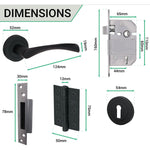 Nola Matt Black Lever on Rose Door Handle Pack - BS3621 5 Lever Lock - tradefit - 4