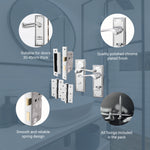 Georgian Rope Edge Scroll Polished Chrome Door Handle Pack - 80mm Bathroom - tradefit - 4