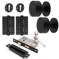 Tangier Matt Black Mortice Door Knob Kit - 80mm Sashlock